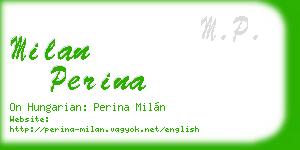 milan perina business card