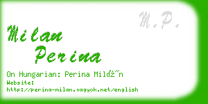 milan perina business card